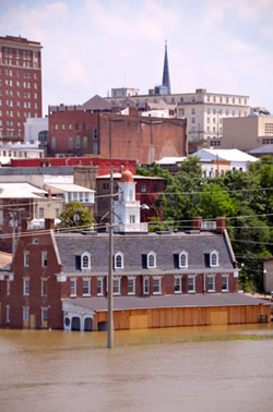 Photo of flooding in Vicksburg, Mississippi