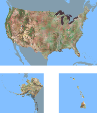 Map of United States Mainland