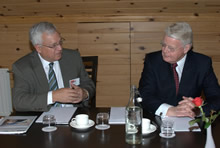 Mr. Steven L. Stockton, Director of Civil Works, and the President of Iceland, Ólafur Ragnar Grímsson, PhD, and Hella, Iceland on 6 June 2010.