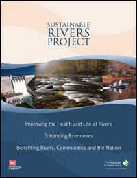 Graphic of Sustainable Rivers Project Status Brochure cover