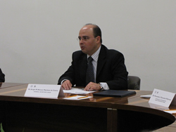 UNAM General Secretary Martínez de Castro at the MOU signing.