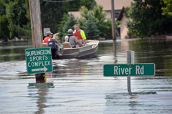 Photo of flooding in Burlington, North Dakota