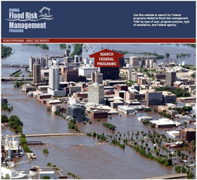 Graphic of Federal Flood Risk Management website home page