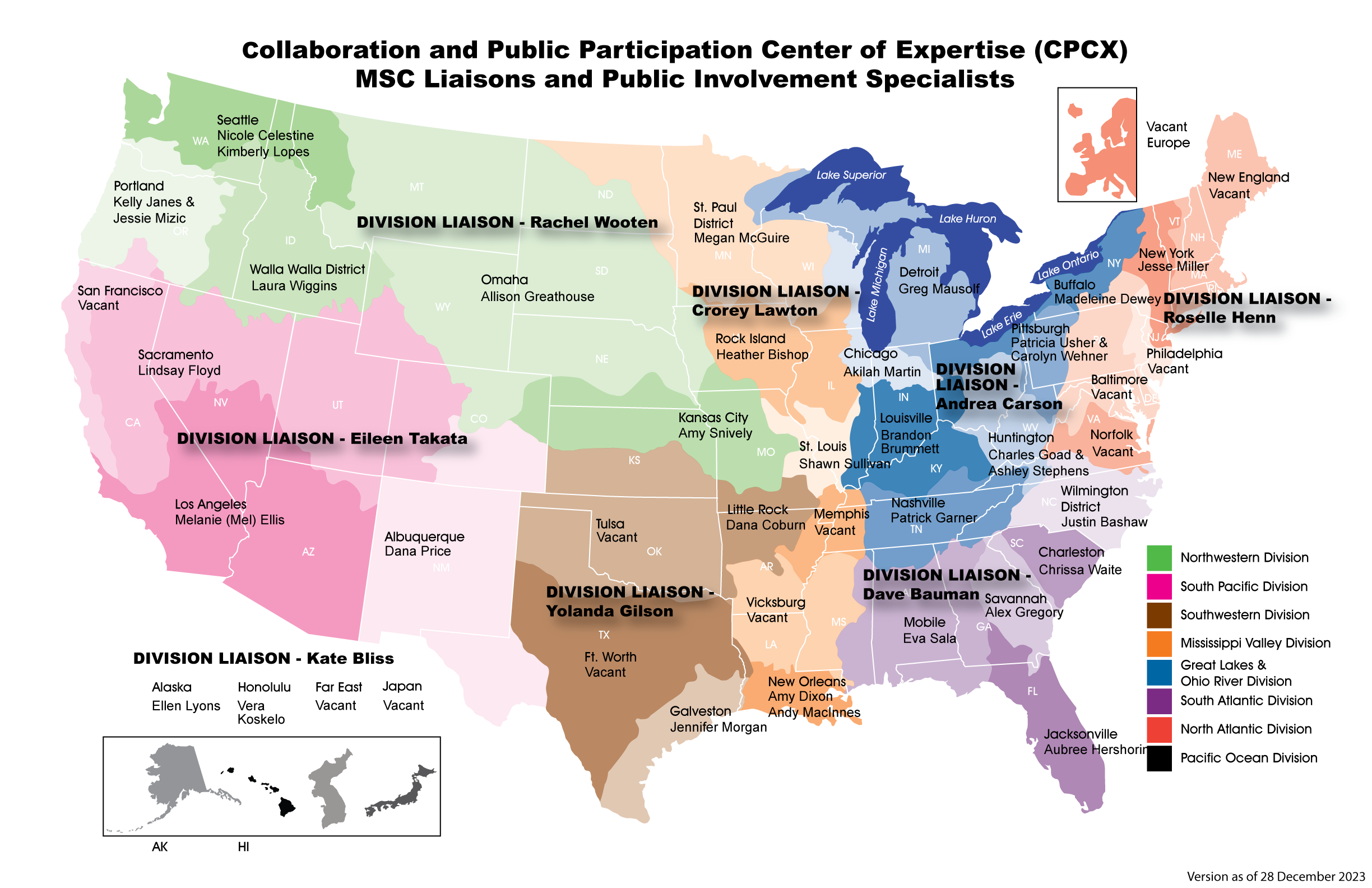 Map of Public Involvement Specialists (as of 2023-12-28)