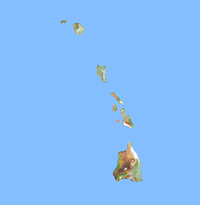 Map of United States showing Hawaii