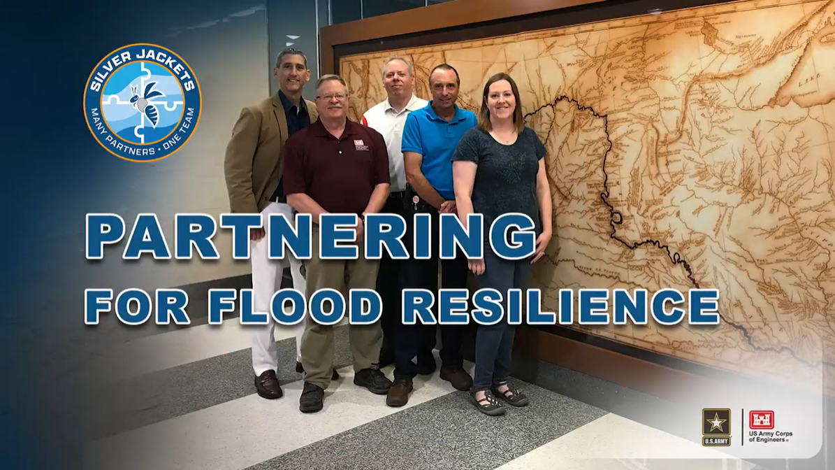 Thumbnail of Partnering for Flood Resilience video from the Kansas Silver Jackets Team Thumbnail of Partnering for Flood Resilience video from the Kansas Silver Jackets Team