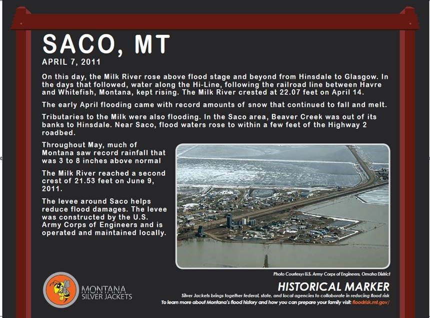 Saco, MT Historical Marker