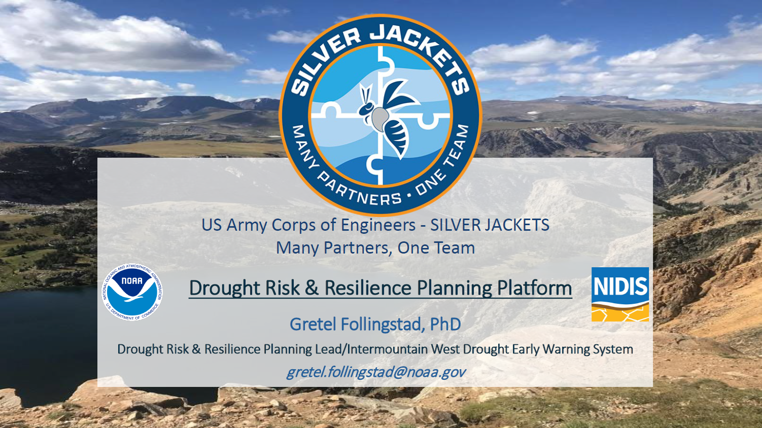 NOAA's National Drought Information System (NIDIS) Planning and Mitigation Tools