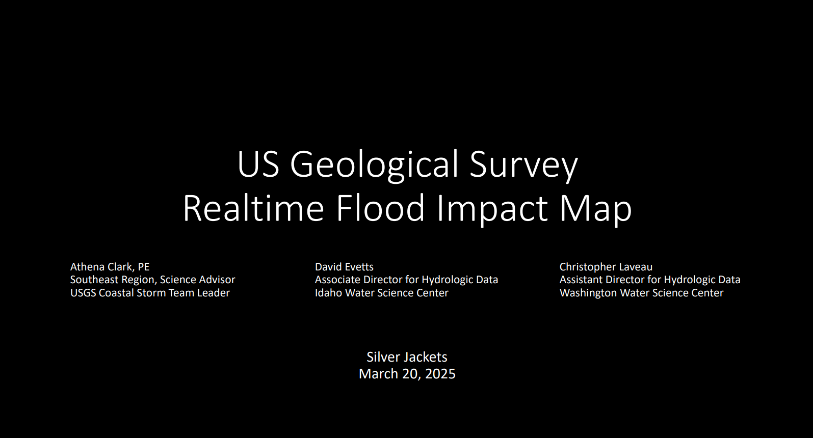 Silver Jackets March 2025 Webinar Title Slide