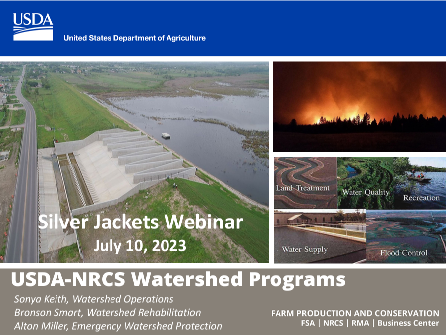 graphic of USDA-NRCS Watershed Programs webinar