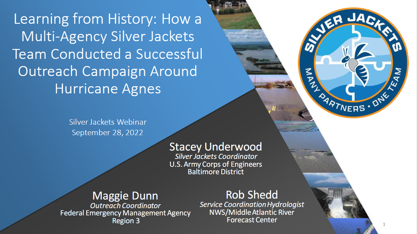 graphic of Hurricane Agnes 50th Anniversary webinar cover slide