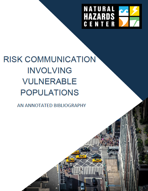Cover for Risk Communication Involving Vulnerable Populations