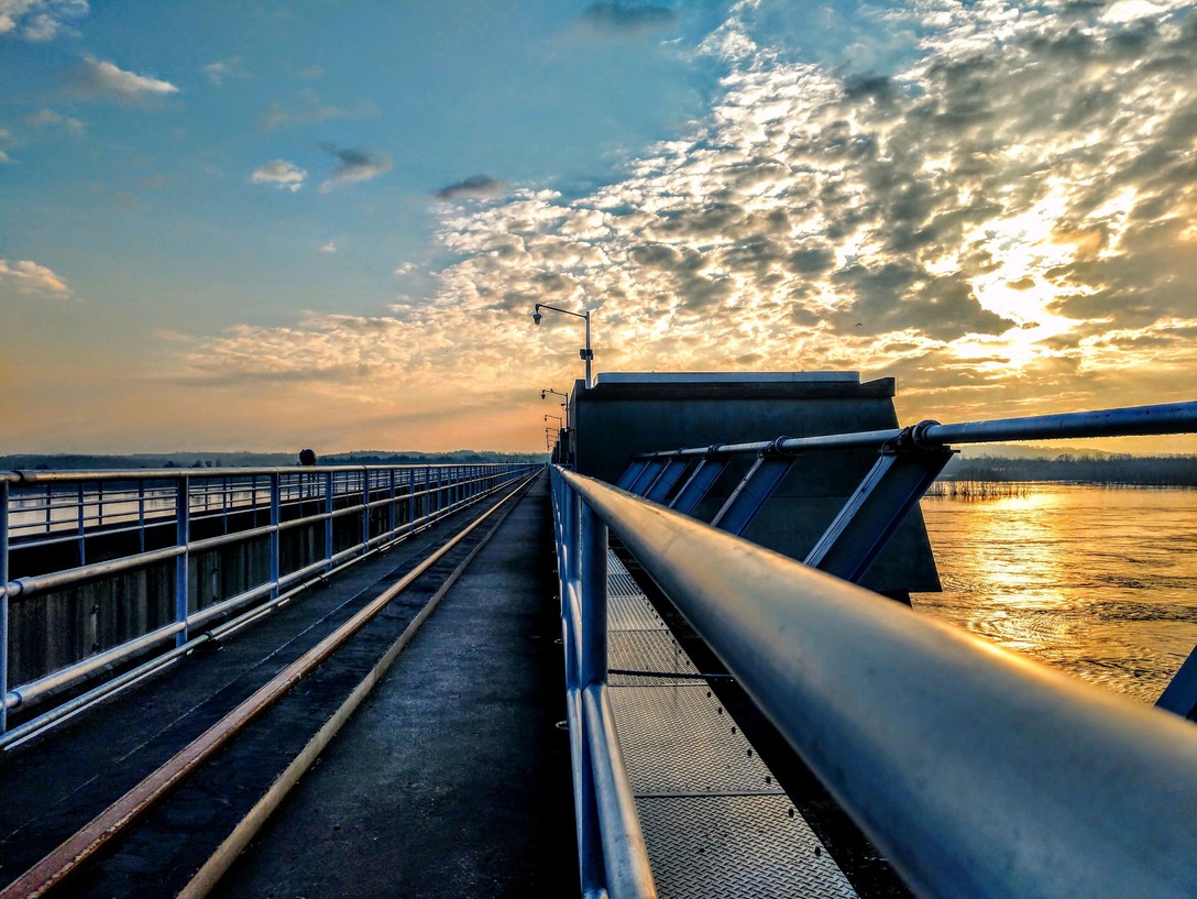 View of Lock in sunset