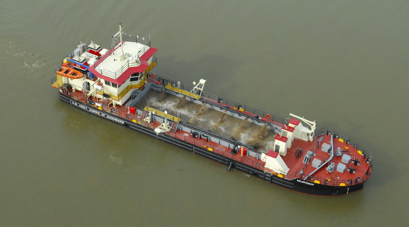 Top View of Container Ship