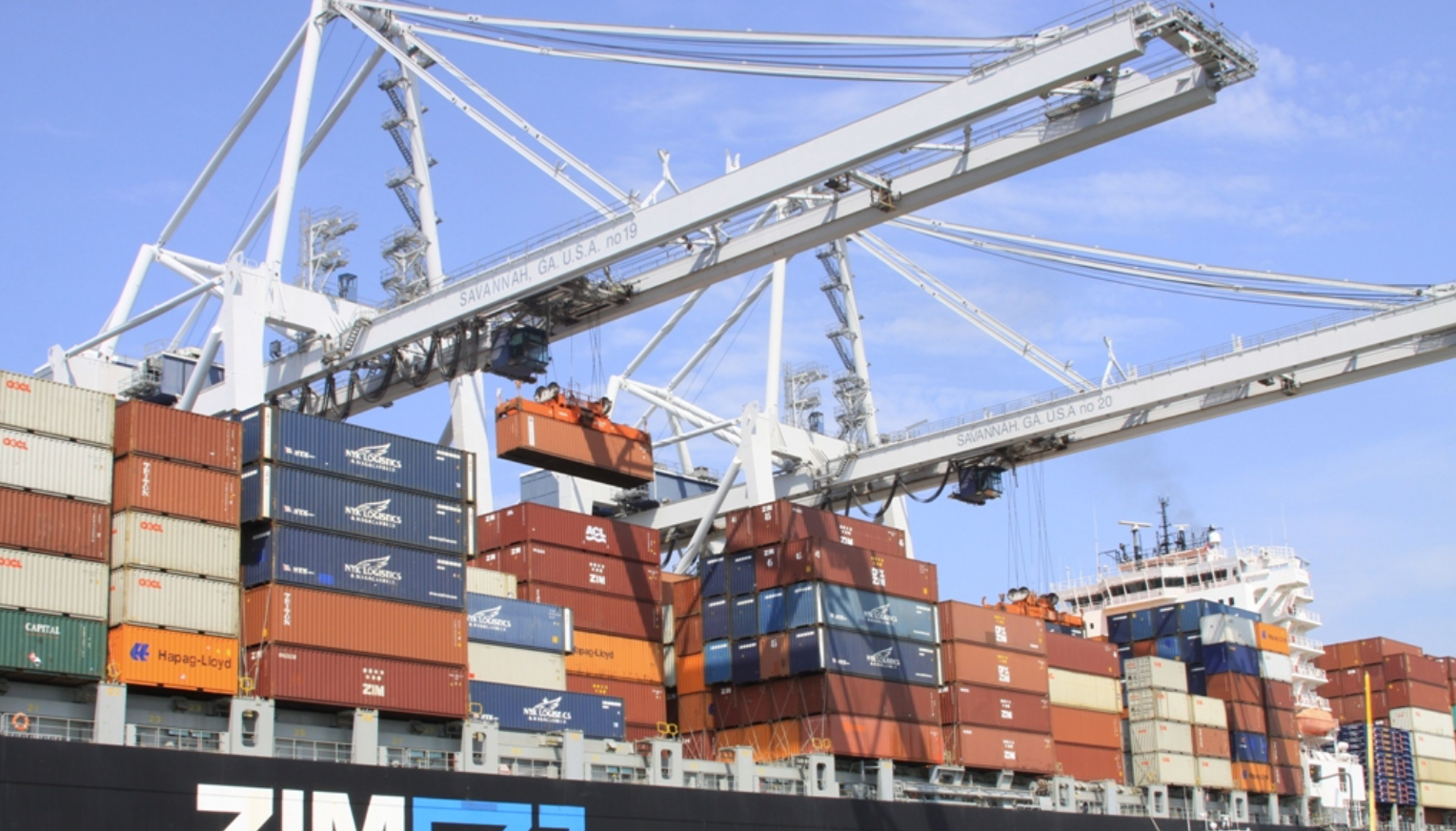 Container Ship Offloading at Port